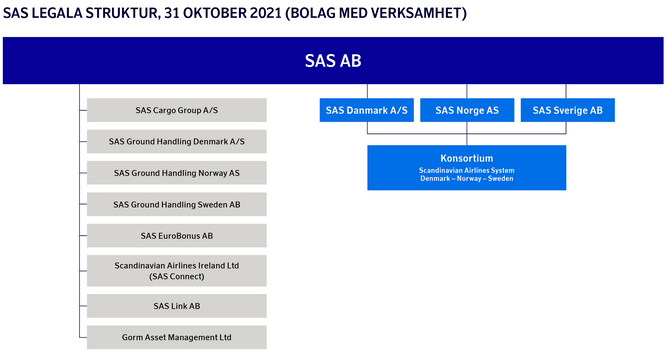 SAS Legala struktur 2021